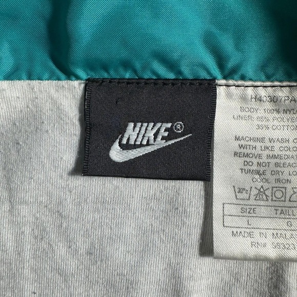 Vintage Nike Colorblock Windbreaker Jacket Men's Large Blue Teal Gray Athletic - Picture 6 of 14